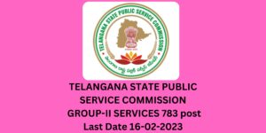 TSPSC GROUP-II SERVICES 783 posts Last Date 16-02-2023